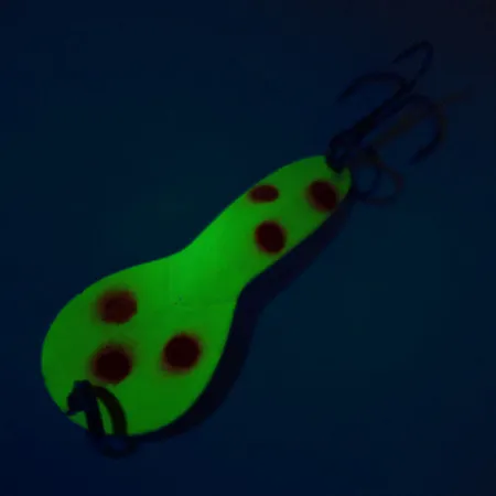 Acme Dazzler #2 UV Lepel, Geel-Rood gestippeld, 7g, UV-finish, #10800