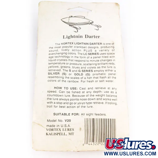 Vortex Lures Lightnin Darter Glow, Glow, 14g, Ratel, #10840
