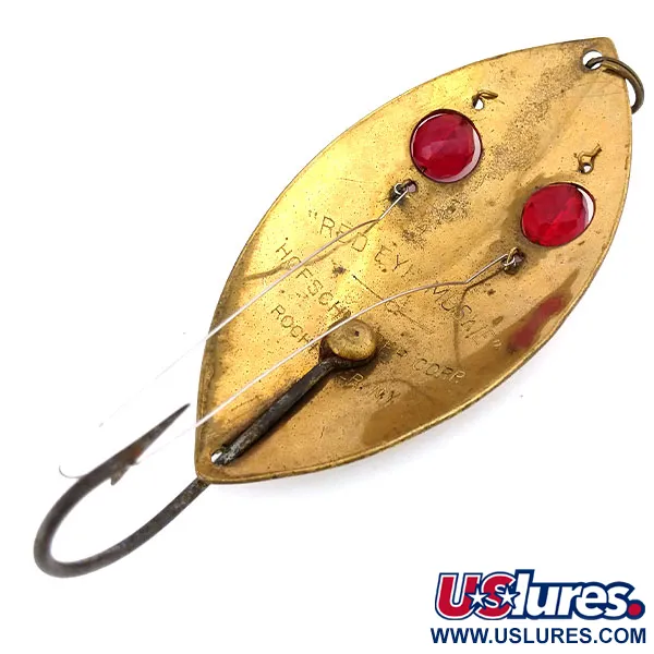 Hofschneider Weedless Red Eye Muskie Lepel, Brons, 65g, Weedless, #10850