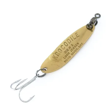 Luhr Jensen Krocodile Die #3, Gehamerd goud, 10g, Lepel, #10855