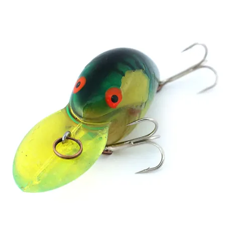 Bomber Fat A Crankbait, Groen Geel, 18g, Suspending, #10903