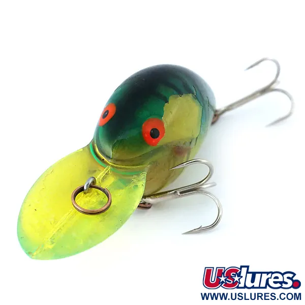 Bomber Fat A Crankbait, Groen Geel, 18g, Suspending, #10903