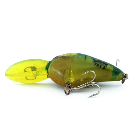 Bomber Fat A Crankbait, Groen Geel, 18g, Suspending, #10903