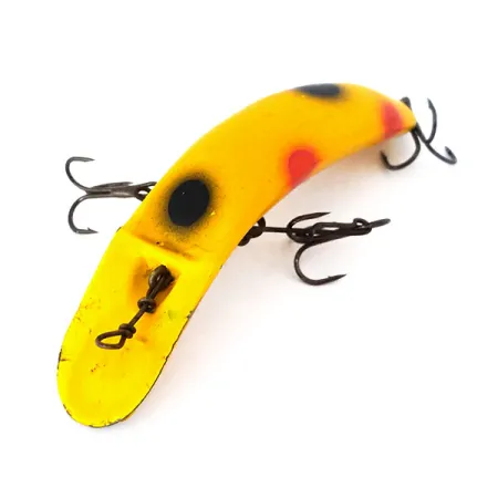 Yakima Bait FlatFish X5 Plug, Geel/Rood/Zwart, 7g, Vintage, #10995