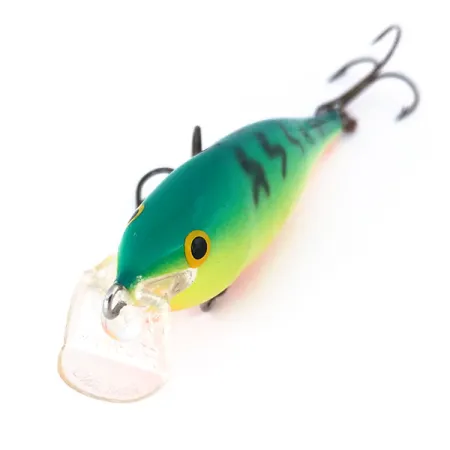 Rapala Shallow Shad Rap 08 Plug, Fire Tiger, 9g, Balsa, #10998