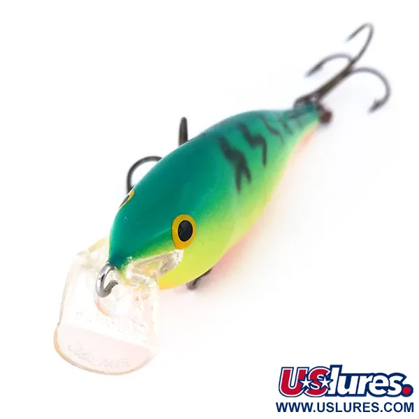 Rapala Shallow Shad Rap 08 Plug, Fire Tiger, 9g, Balsa, #10998