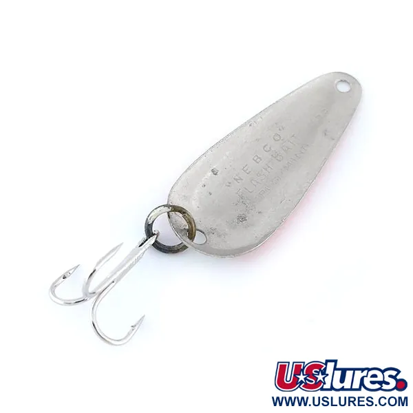 Nebco FlashBait 366 Lepel, Rood/Wit/Nikkel, 1,9g, Vintage, #11092