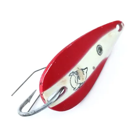 Weedless Dardevle Spinnie Lepel, Rood/Wit/Nikkel, 9g, Wierbeschermer #11103