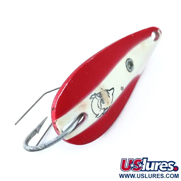 Weedless Dardevle Spinnie Lepel, Rood/Wit/Nikkel, 9g, Wierbeschermer #11103