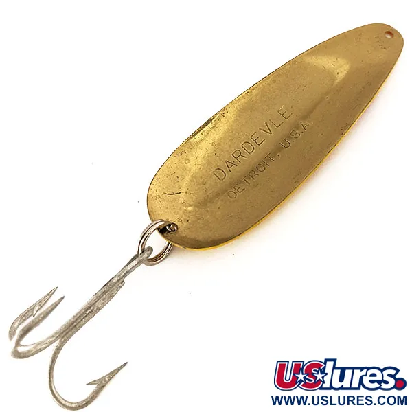 Eppinger Dardevle Lepel, Geel Rode Ruiten, 28g, Vintage, #11124