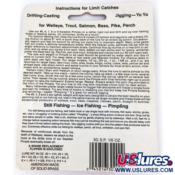 Bay de Noc Swedish Pimple 3G Lepel, Koper, 6g, Verticaalvissen, #11144