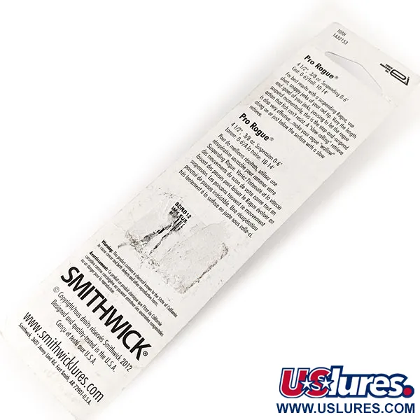 Smithwick Suspending Rattlin’ Rogue Plug, Wit, 11g, Zwevend, #11154