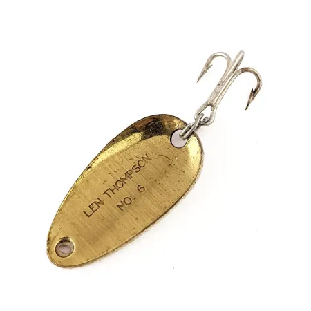 Len Thompson #6 Lepel, Rood / Wit / Messing, 3.5g, Klassieker, #11190