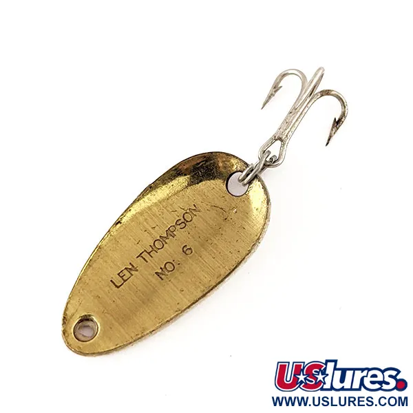 Len Thompson #6 Lepel, Rood / Wit / Messing, 3.5g, Klassieker, #11190