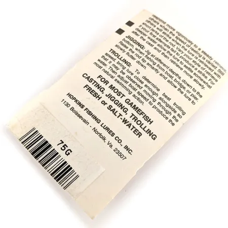 Hopkins Shorty 75 Pilker, Goud, 21g, Gesmeed RVS, #11237