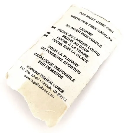 Hopkins Shorty S1 Pilker, Gehamerd nikkel, 9g, Gehamerd, #11241