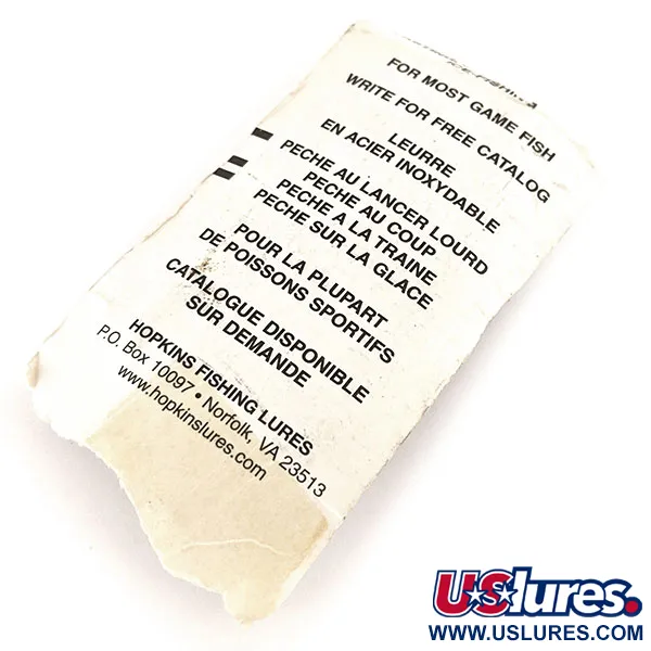 Hopkins Shorty S1 Pilker, Gehamerd nikkel, 9g, Gehamerd, #11241