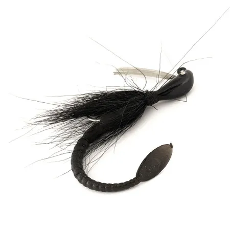 Cotton Cordell Banana Head Tattle-Tail Jig, Zwart, 14g, Wierbeschermer, #11260