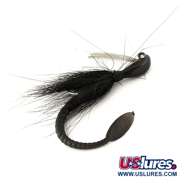 Cotton Cordell Banana Head Tattle-Tail Jig, Zwart, 14g, Wierbeschermer, #11260