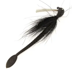 Cotton Cordell Banana Head Tattle-Tail Jig + Tattle-Tail Worm (Vintage, jaren 70)