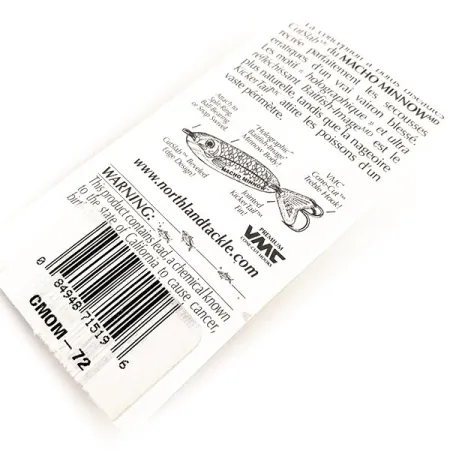 Northland Macho Minnow Jig-Aas, Rainbow Fish, 14g, KickerTail, #11289