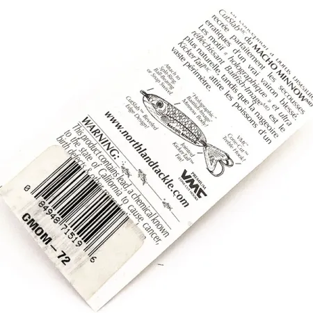 Northland Macho Minnow Lepel, Rainbow Green, 14g, Kicker Tail, #11291