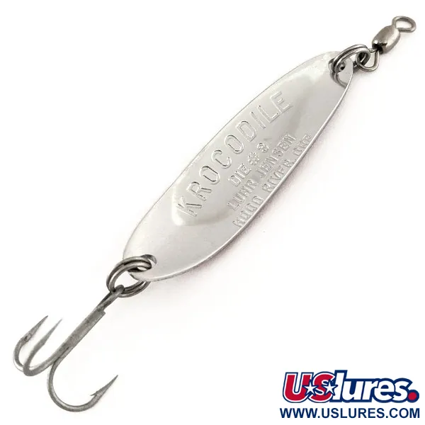 Luhr Jensen Krocodile Die #3 Lepel, Rood/Wit, 10g, Verre Worpen, #11315