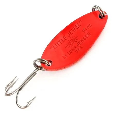Luhr Jensen Little Jewel UV Lepel, Rood / Regenboog Holo, 9g, #11316