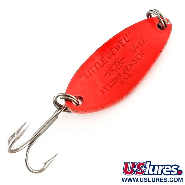 Luhr Jensen Little Jewel UV Lepel, Rood / Regenboog Holo, 9g, #11316