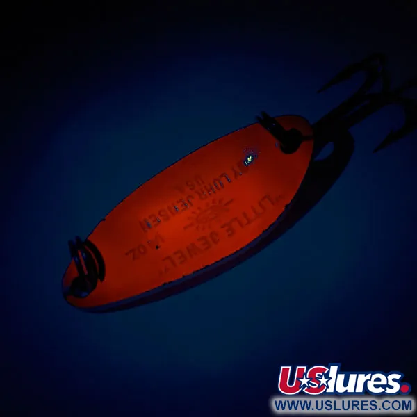 Luhr Jensen Little Jewel UV Lepel, Rood / Regenboog Holo, 9g, #11316