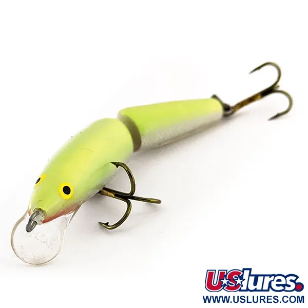 Rapala Jointed J7 Plug, Chartreuse, 4g, Balsahout, #11373