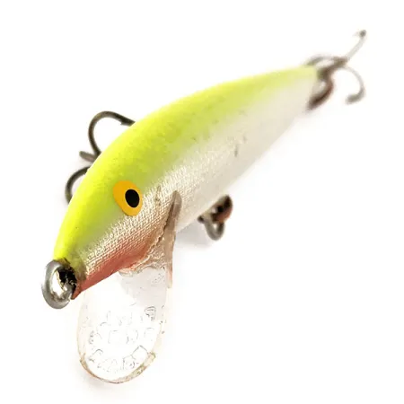 Rapala Original Floater F9 Plug, Chartreuse, 4g, Balsa, #11383