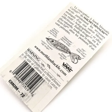 Northland Macho Minnow Jig Lure, Rood/Groen/Goud, 14g, KickerTail, #11395