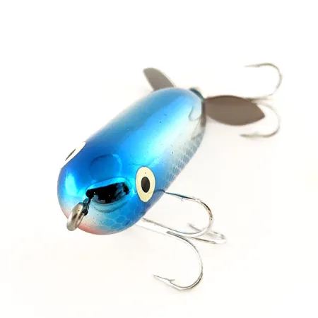 Heddon Baby Torpedo Topwater, Zilver / Blauw, 7g, Propeller, #11402