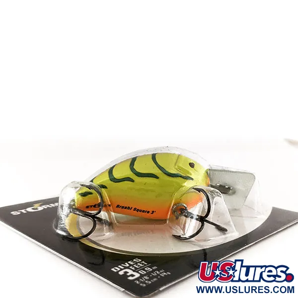 Storm Arashi Silent Square 3 Plug, Mossy Chartreuse Craw, 14g, #11665