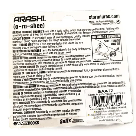 Storm Arashi Rattling Square 3 UV, Parrot, 14g, Crankbait, #11414