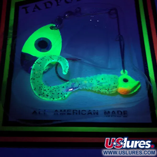 JB lures Tadpole spin UV Spinnerbait, Chartreuse, 4g, UV-actief, #11453