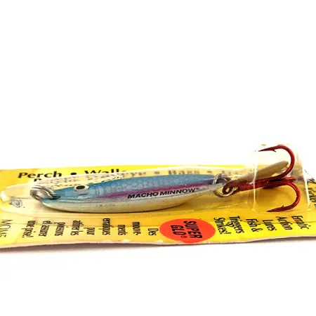 Northland Macho Minnow Jig, Blauw/Glow, 11g, KickerTail, #11469