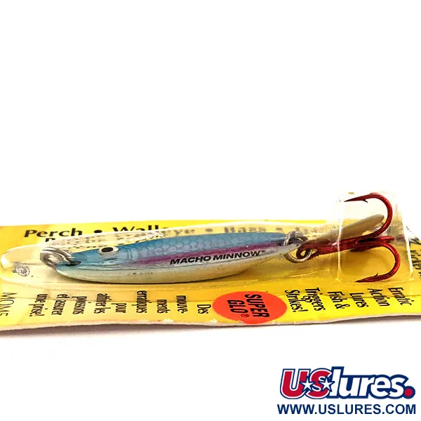 Northland Macho Minnow Jig, Blauw/Glow, 11g, KickerTail, #11469