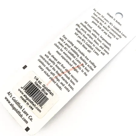 Al's gold fish Lepel, Nikkel / Blauw, 7g, Messing Body, #11524