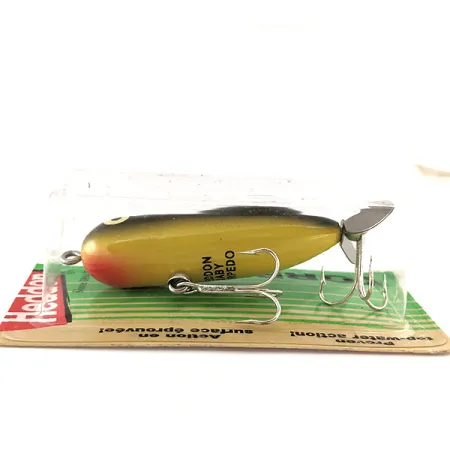 Heddon Baby Torpedo Topwater Aas, Frog, 9g, Achterpropeller, #11548