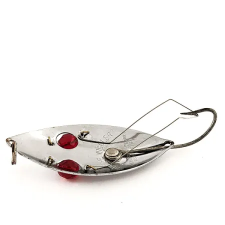 Hofschneider Weedless Red Eye Wiggler Lepel, Nikkel/Rood, 25g, #11561