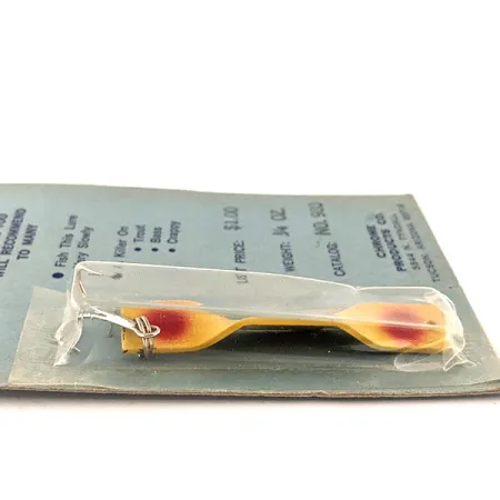 Holt lures Vintage Lepel, Geel-Rood, 7g, Chrome Products Co, #11567
