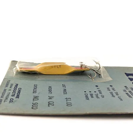 Holt lures Vintage Lepel, Geel-Rood, 7g, Chrome Products Co, #11567