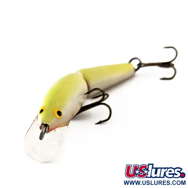 Rapala Jointed J9 Gedeelde Plug, Chartreuse, 7g, Balsa, #11572