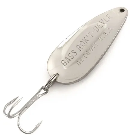 Dardevle Bass Rok'T-Devle Lepel, Nikkel, 20g, Detroit-stempel, #11601