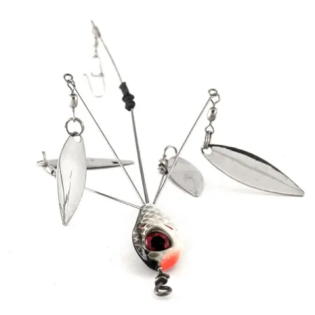 Booyah Boo Rig Alpine Multi-Arm Rig, Nikkel, 14g, Willow Bladen, #11625