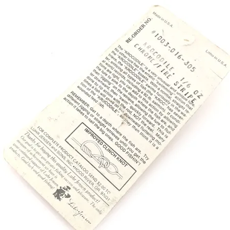 Luhr Jensen Krocodile Lepel, Nikkel/Rood, 4,7g, Fire Stripe, #1003