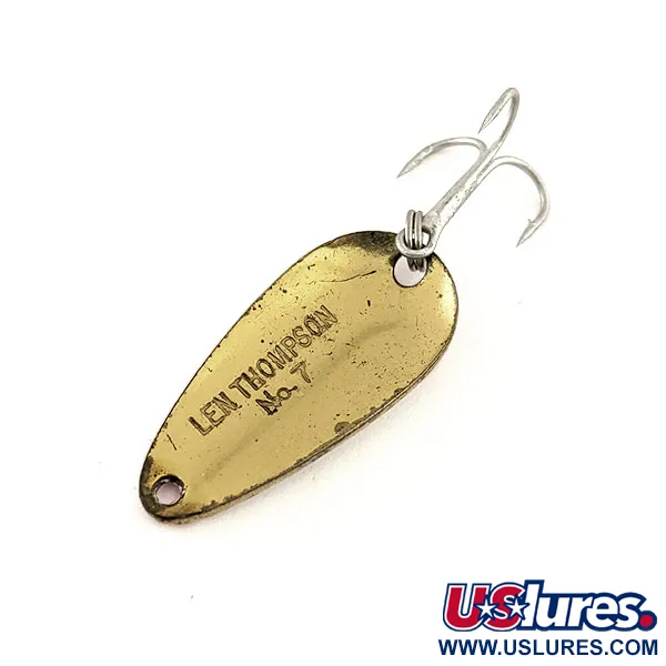 Len Thompson #7 Lepel, Wit / Rood / Messing, 5g, Wiebelende Actie, #11642