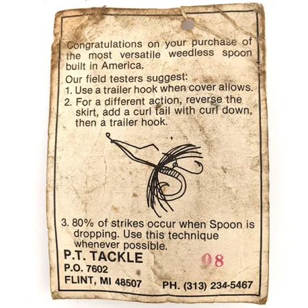 P.T. Tackle Weedless P.T. Spoon Lepel, Nikkel, 14g, #11649